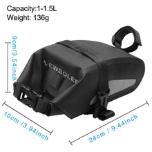 将图片加载到图库查看器,Bike Bag Waterproof Large Capacity Bicycle Bag Cycling Foldable Road Trunk Bike Packing Large Bike Bags Waterproof Bike Bag Under Seat Roll Up Cycling Rear Tail Pack Black 13L