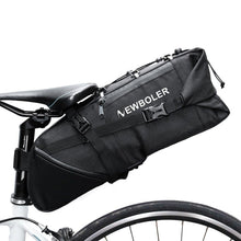 将图片加载到图库查看器,Bike Bag Waterproof Large Capacity Bicycle Bag Cycling Foldable Road Trunk Bike Packing Large Bike Bags Waterproof Bike Bag Under Seat Roll Up Cycling Rear Tail Pack Black 13L