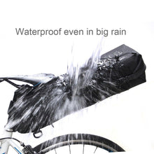 将图片加载到图库查看器,Bike Bag Waterproof Large Capacity Bicycle Bag Cycling Foldable Road Trunk Bike Packing Large Bike Bags Waterproof Bike Bag Under Seat Roll Up Cycling Rear Tail Pack Black 13L
