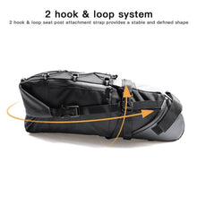 将图片加载到图库查看器,Bike Bag Waterproof Large Capacity Bicycle Bag Cycling Foldable Road Trunk Bike Packing Large Bike Bags Waterproof Bike Bag Under Seat Roll Up Cycling Rear Tail Pack Black 13L