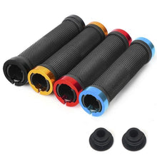 Load image into Gallery viewer, Bike Road Cycling Bicycle Handlebar Cover Grips Soft Rubber Anti-Slip Bike Handle Grip Lock Bar Non-Slip-Rubber Bicycle Handle Grip With Aluminum Lock Bike Grip For Scooter Cruiser Tricycle Wheel Chair Mountain Road Urban Foldable Bike