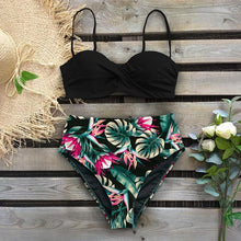 将图片加载到图库查看器,Bikini Female Swimsuit Women Swimwear Push Up Bikinis Set High Waist Swimming Suits Two Piece Set Women Swimsuit Solid Printed Bikini Push-Up Pad Swimwear Set Beachwear Ruffled Bathing Suit