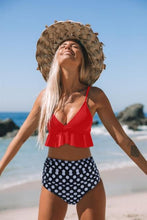 Load image into Gallery viewer, Bikini Push Up Summer Floral Swimwear Sport Women Plus Size Swimming Suit For Women Women Bikini Set Ruffle Two Piece Swimsuit Flounce Push Up Cutout Swimwear Bathing Suits Swimsuit High Waist Bikini Set