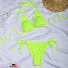 Load image into Gallery viewer, Bikini Push Up Women Swimsuits Female Micro Bikini Set Solid Swimwear Bathing Suit Swimming Suits Women Two-Pieces Swimwear Bikini Set Triangle Swimsuits