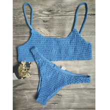 将图片加载到图库查看器,Bikini Set Women Swimwear Swimsuit for Women Bathing Suit Swimwear Beachwear Set Bikini Two Piece Push-up Pleated Padded Bra 2 Pieces Set Swimsuit Beach Bathing Suit Swimwear