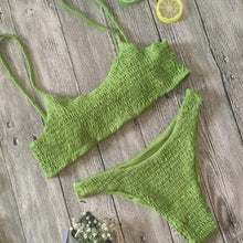 将图片加载到图库查看器,Bikini Set Women Swimwear Swimsuit for Women Bathing Suit Swimwear Beachwear Set Bikini Two Piece Push-up Pleated Padded Bra 2 Pieces Set Swimsuit Beach Bathing Suit Swimwear