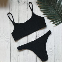 将图片加载到图库查看器,Bikini Set Women Swimwear Swimsuit for Women Bathing Suit Swimwear Beachwear Set Bikini Two Piece Push-up Pleated Padded Bra 2 Pieces Set Swimsuit Beach Bathing Suit Swimwear