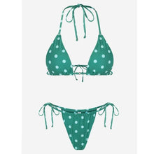 Load image into Gallery viewer, Bikini Swimsuit Solid Color Bikini Set Swimwear Bathing Suit Women Bikinis String Beach Women Two Piece Bikini Swimsuit Bathing Suits Halter Triangle Tops String Bikini Sets