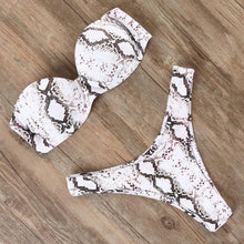 Load image into Gallery viewer, Bikini Swimwear Women Swimsuit Leopard Bikini Set Women's Halter Triangle Bikini Bottom Cheeky Two Piece Swimsuits Push Up Bathing Suit Female Summer Beach Wear