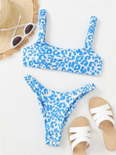 Load image into Gallery viewer, Bikini Women Orange Leopard Push Up Padded Thong Swimsuit Female Cut Out Bathing Suit Swimwear Padded Push up Thong Bikini Sets Swimsuits for Women