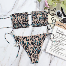 将图片加载到图库查看器,Bikini Women Swimsuit Female Low Waist Swimwear Women Beach Mini Thong Bikini Set Bathing Suit Women Thong Swimsuits Strapless 2 Piece Bikini String Tie Ruffle Brazilian Bathing Suit