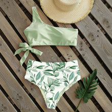 将图片加载到图库查看器,Bikini Women Swimwear Push Up Swimsuit One Shoulder Print Lightweight Bikini Set Bathing Suit Beach Swimming Suit High Waist Comfy One Shoulder Bikini Set Bathing Suit For Women
