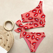 将图片加载到图库查看器,Bikini Women Swimwear Push Up Swimsuit One Shoulder Print Lightweight Bikini Set Bathing Suit Beach Swimming Suit High Waist Comfy One Shoulder Bikini Set Bathing Suit For Women
