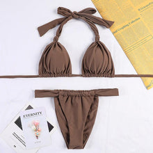 Load image into Gallery viewer, Bikinis Micro Adjustable Swimwear Women Summer Bikini Set Modern Colorful Print Beach Wear Women's Comfortable Swimsuit Knotted String Triangle Bikini Tie Side High Cut Bikini Set