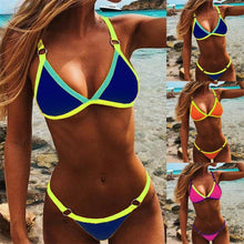 Load image into Gallery viewer, Bikinis Set For Women Swimsuit Summer Beach Wear Female Bathing Suits Women Bikini Swimwear Bikini Sets Push Up Halter Swimsuits 2 Piece Underwired Bathing Suits for Ladies