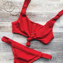 Load image into Gallery viewer, Bikinis Women's Swimsuit Women Bathing Suit Classic Bikini Bathing Suit High Cut Bikini Set Swimsuits Plus Size Swimwear Summer Push Up Swimwear Women Adjustable Swimsuit 2 Piece Female Bikini