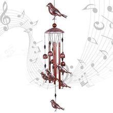 Load image into Gallery viewer, Bird Wind Chimes Waterproof Metal Wind Bells With Aluminum Tubes Bells Deep Tone Memorial Wind Chimes with Hook Smooth Melodic Tones Copper Antique Wind Chime Wall Hanging Home Decoration Romantic Wind Chime For Home