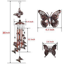 Load image into Gallery viewer, Bird Wind Chimes Waterproof Metal Wind Bells With Aluminum Tubes Bells Deep Tone Memorial Wind Chimes with Hook Smooth Melodic Tones Copper Antique Wind Chime Wall Hanging Home Decoration Romantic Wind Chime For Home