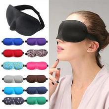 Load image into Gallery viewer, Black 3D Sleep Natural Sleeping Mask Eye Adjustable Strap Eye Mask Cover Portable Travel Blindfold Comfortable Mask For Sleeping