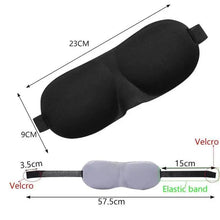 Load image into Gallery viewer, Black 3D Sleep Natural Sleeping Mask Eye Adjustable Strap Eye Mask Cover Portable Travel Blindfold Comfortable Mask For Sleeping