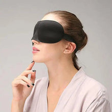 Load image into Gallery viewer, Black 3D Sleep Natural Sleeping Mask Eye Adjustable Strap Eye Mask Cover Portable Travel Blindfold Comfortable Mask For Sleeping