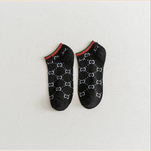 将图片加载到图库查看器,Black And White Embroidery Female Tide Socks Shallow Mouth Summer Cartoon Cow Cute Fashion Boat Socks Unisex Men And Women Cotton Ankle Socks