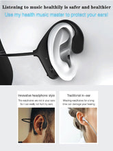 Load image into Gallery viewer, Black Bone Conduction Earphones Wireless Bluetooth 5.0 Waterproof Sports Headphones Noise Reduction Magnetic Headset With Mic Wireless Earbuds With Microphone Bluetooth Headphones Ear Control Hi-Fi Stereo Sound Earphones