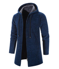 Load image into Gallery viewer, Black Business Autumn Cashmere Jacket Men's Winter Coat Windbreaker Unique Design New Style Warm Hooded Jacket For Men Soft Comfortable Heavyweight Jackets