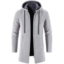 Load image into Gallery viewer, Black Business Autumn Cashmere Jacket Men's Winter Coat Windbreaker Unique Design New Style Warm Hooded Jacket For Men Soft Comfortable Heavyweight Jackets