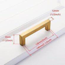 Load image into Gallery viewer, Black Cabinet Handle Square Furniture Hardware Stainless Steel Kitchen Door Knobs Cupboard Wardrobe Drawer Pulls Furniture Handle Drawer Pull Hardware Stainless Steel Kitchen Drawer Pulls Cabinet Handles