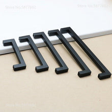 Load image into Gallery viewer, Black Cabinet Handle Square Furniture Hardware Stainless Steel Kitchen Door Knobs Cupboard Wardrobe Drawer Pulls Furniture Handle Drawer Pull Hardware Stainless Steel Kitchen Drawer Pulls Cabinet Handles