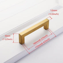 Load image into Gallery viewer, Black Cabinet Handle Square Furniture Hardware Stainless Steel Kitchen Door Knobs Cupboard Wardrobe Drawer Pulls Furniture Handle Drawer Pull Hardware Stainless Steel Kitchen Drawer Pulls Cabinet Handles