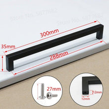 Load image into Gallery viewer, Black Cabinet Handle Square Furniture Hardware Stainless Steel Kitchen Door Knobs Cupboard Wardrobe Drawer Pulls Furniture Handle Drawer Pull Hardware Stainless Steel Kitchen Drawer Pulls Cabinet Handles
