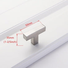 Load image into Gallery viewer, Black Cabinet Handle Square Furniture Hardware Stainless Steel Kitchen Door Knobs Cupboard Wardrobe Drawer Pulls Furniture Handle Drawer Pull Hardware Stainless Steel Kitchen Drawer Pulls Cabinet Handles