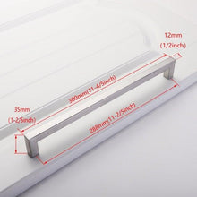 Load image into Gallery viewer, Black Cabinet Handle Square Furniture Hardware Stainless Steel Kitchen Door Knobs Cupboard Wardrobe Drawer Pulls Furniture Handle Drawer Pull Hardware Stainless Steel Kitchen Drawer Pulls Cabinet Handles