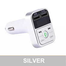 将图片加载到图库查看器,Black Car Bluetooth Wireless Hand-free Transmitter Dual USB Charger Music Player For Cars Easy Use Gadget