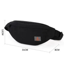 将图片加载到图库查看器,Black Crossbody Fanny Pack Simple Design Belt Bag Canvas Hands Free Travel Bag Sports Workout Durable Lightweight Fanny Packs For Festivals