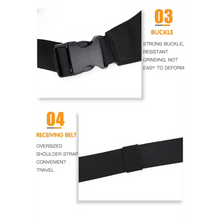 将图片加载到图库查看器,Black Crossbody Fanny Pack Simple Design Belt Bag Canvas Hands Free Travel Bag Sports Workout Durable Lightweight Fanny Packs For Festivals