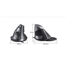 Load image into Gallery viewer, Black Ergonomic Design Office Vertical Mouse 6 Buttons 600/1000/1600 DPI Right Hand Mice With Wrist Mat Better Performance Mouse For PC Desktop Laptop