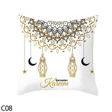 将图片加载到图库查看器,Black Gold Decor Pillow Case Ramadan Cushion Cover Pattern Decorative Cushion Pillowcase Stylish Pillow Home Decor Pillowcover