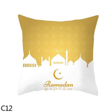 将图片加载到图库查看器,Black Gold Decor Pillow Case Ramadan Cushion Cover Pattern Decorative Cushion Pillowcase Stylish Pillow Home Decor Pillowcover