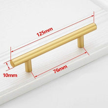 Load image into Gallery viewer, Black Golden Cupboard Handle Brushed Stainless Steel Kitchen Cabinet Door Knob Furniture Drawer Pull Hardware Pulls Bar Handle Furniture Handle Drawer Pull Hardware Stainless Steel Kitchen Drawer Pulls Cabinet Handles