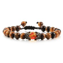 将图片加载到图库查看器,Black Lava Stone Crown Charm Tiger Eye Beads Bracelet For Men Women Braided Bracelets Handmade Adjustable Couple Distance Bracelets Lava Stone Beads Essential Oil Diffuser Adjustable Bracelet With King Queen Crown Charm