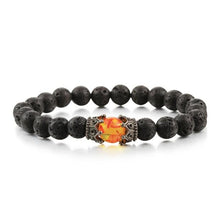 将图片加载到图库查看器,Black Lava Stone Crown Charm Tiger Eye Beads Bracelet For Men Women Braided Bracelets Handmade Adjustable Couple Distance Bracelets Lava Stone Beads Essential Oil Diffuser Adjustable Bracelet With King Queen Crown Charm