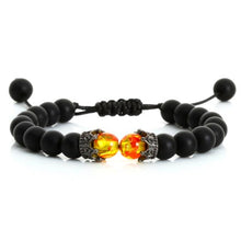 将图片加载到图库查看器,Black Lava Stone Crown Charm Tiger Eye Beads Bracelet For Men Women Braided Bracelets Handmade Adjustable Couple Distance Bracelets Lava Stone Beads Essential Oil Diffuser Adjustable Bracelet With King Queen Crown Charm