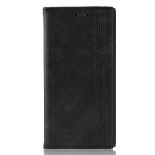 Load image into Gallery viewer, Black Leather Case for iPhone 11 12 13 14 Pro XS Max XR X 8 7 6S 6 Plus Magnet Flip Case Cover For iPhone Business Wallet Leather Case with Magnetic Flip Card Holder Kickstand Full Body Protective Anti-Drop Phone Case