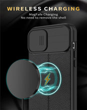 Load image into Gallery viewer, Black Leather Shockproof Phone Case on iPhone 13 11 12 14 Pro Max XR XS Max 14 Plus Camera Lens Protection Soft Back Cover Silky-Soft Touch Full-Body Protective Case Shockproof Cover