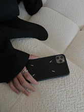 Load image into Gallery viewer, Black Luxury Business Leather Phone Case For iPhone 13 12 14 Pro Max 7 8 Plus X XS XR 11 SE 2 Classic Back Cover Leather Back Side Cover Phone Case For iPhone Simple Elegant Design Black Case For Smartphone