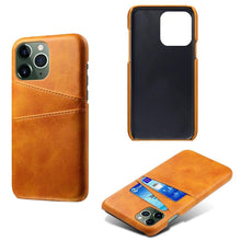 Load image into Gallery viewer, Black Luxury Men Card Holder Case for iPhone Business Classic Leather Wallet Case for iphone 12 13 14 Pro Max Phone Cover PU Leather Wallet Case with Card Pockets Back Cover