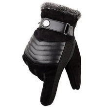 将图片加载到图库查看器,Black Men Leather Touchscreen Gloves Winter Retro Driving Comfortable Warm Gloves Elegant Design Men Fashion Outdoor Gloves Cold Weather Gloves For Cycling & Driving